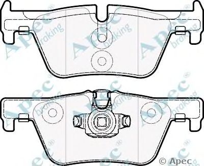 APEC BRAKING pad1850 -  Комплект тормозных колодок, дисковый тормоз